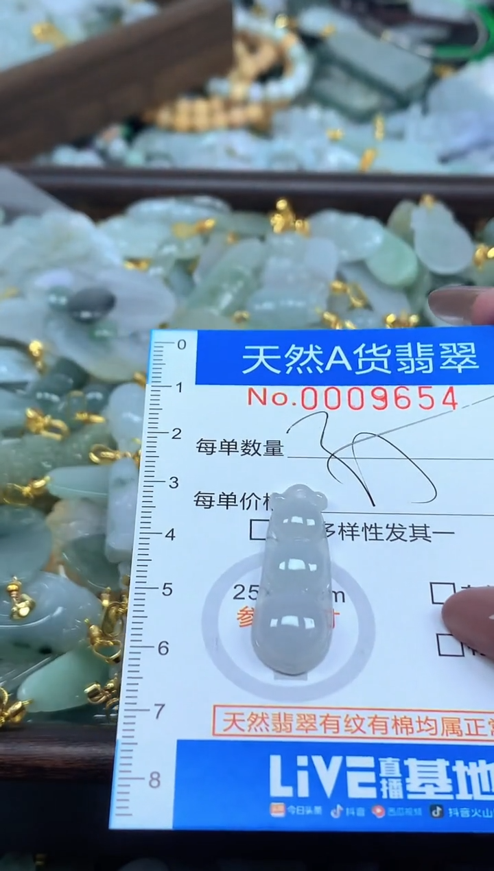 颈饰未镶嵌翡翠净货挂件-9654