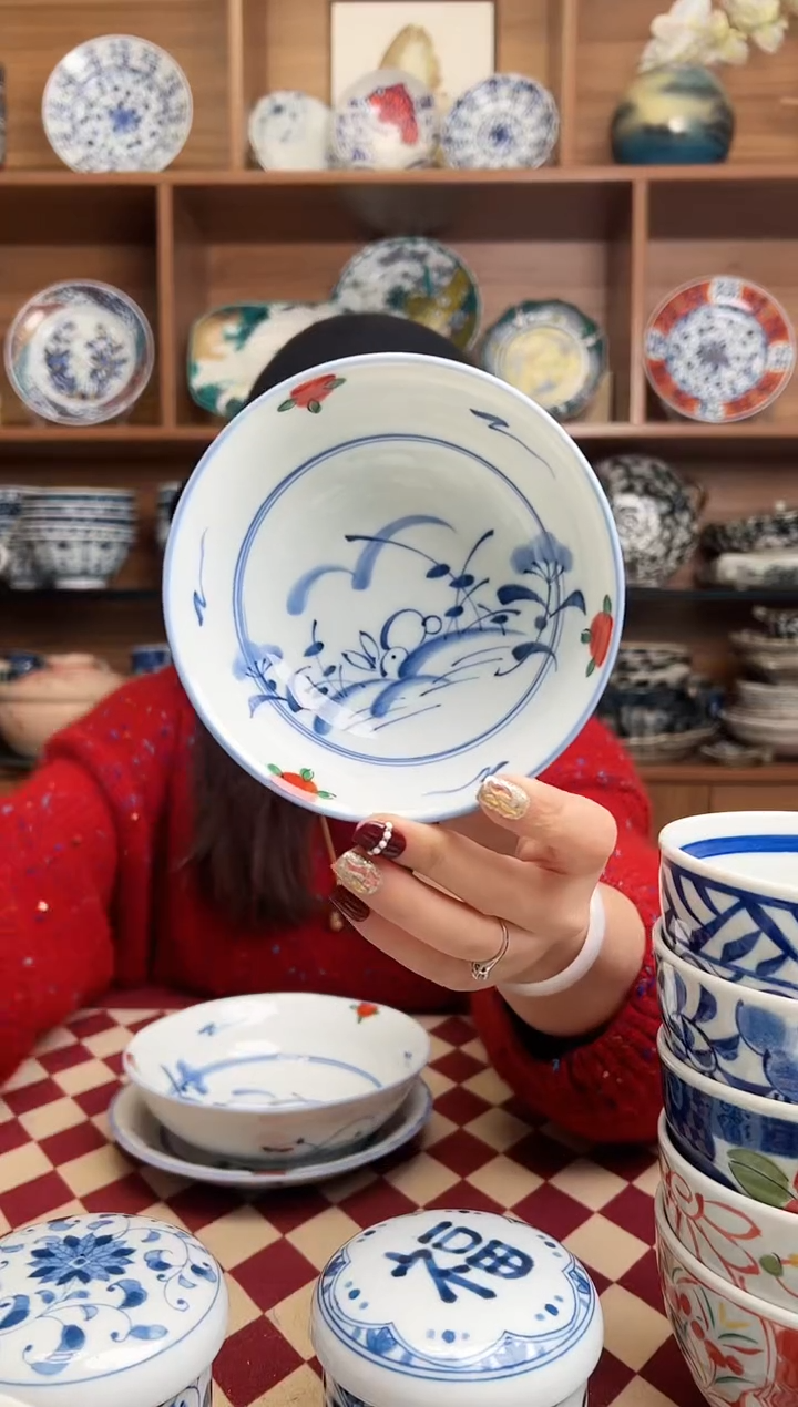 【闪购商品】瓷片赤绘兔12cm钵碗      