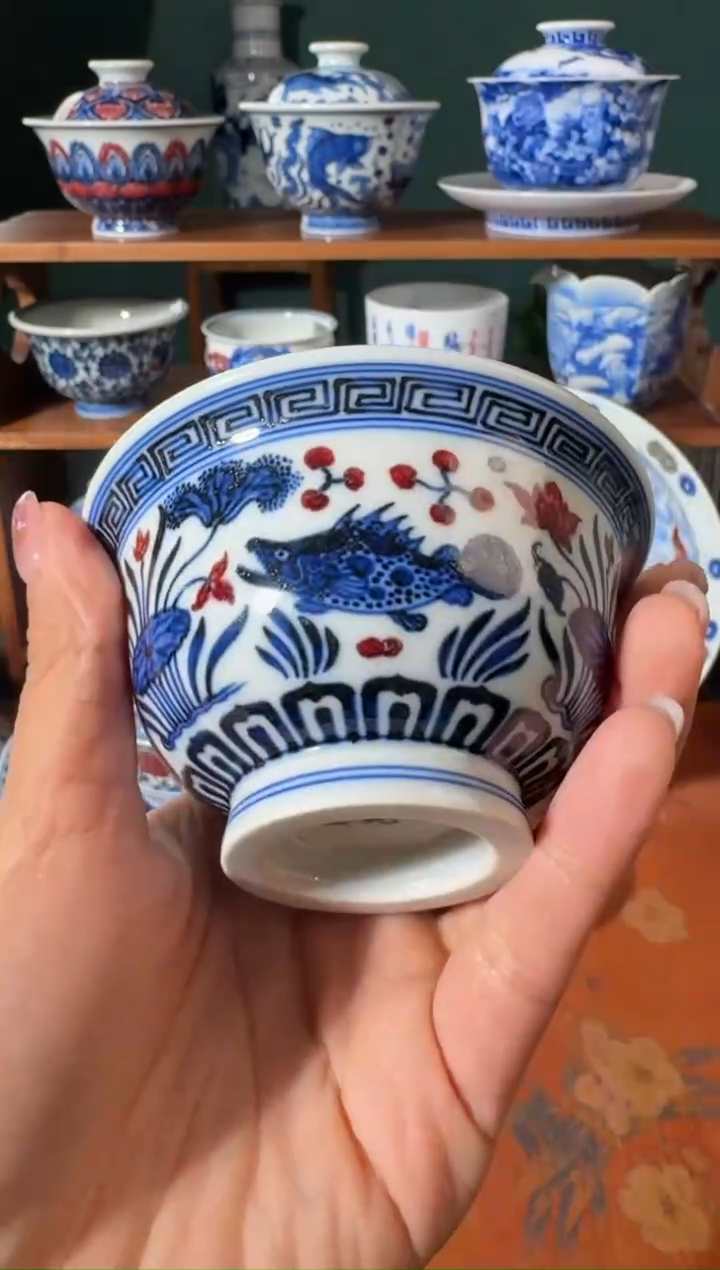 【闪购商品】杯永明尚玩鱼藻压手杯