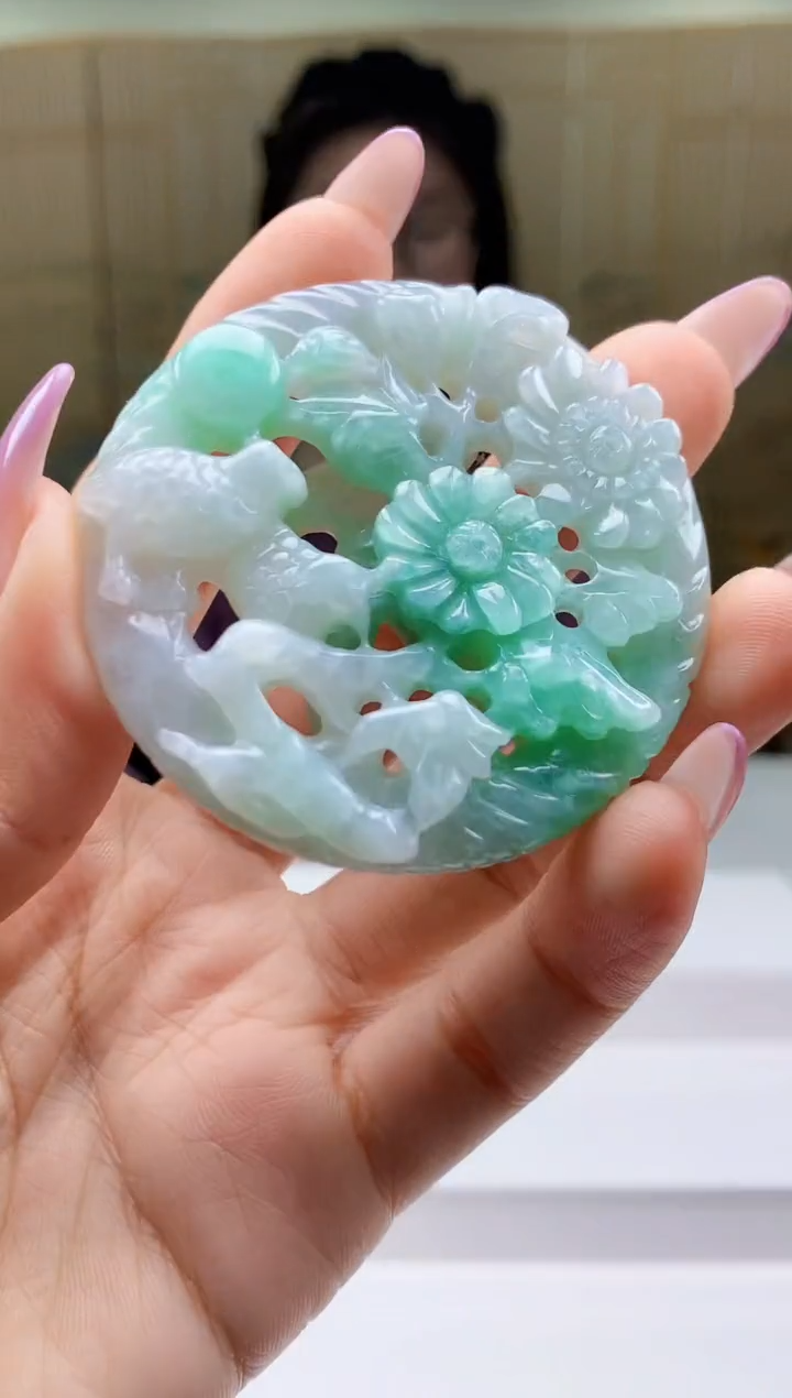 【闪购商品】定制翡翠未镶嵌5156ty-毛货挂件43