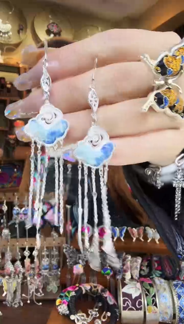 刺绣非遗刺绣民族风耳环