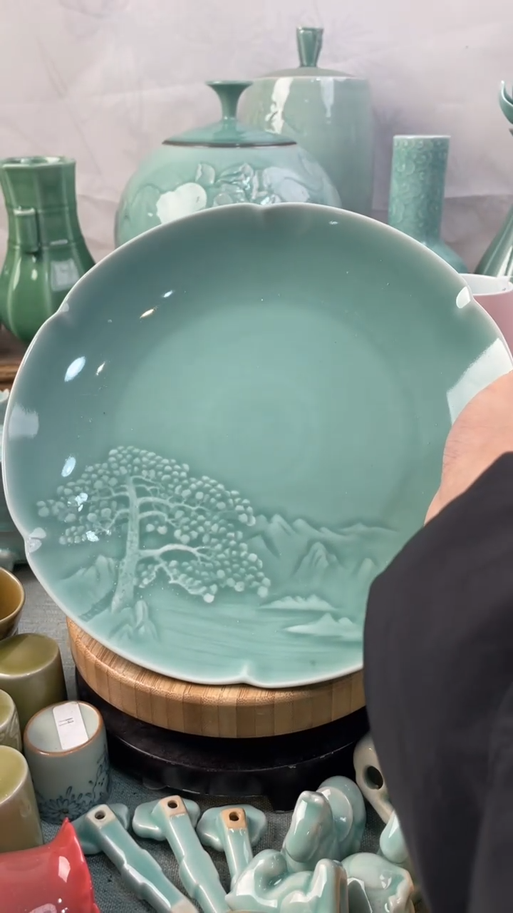 【闪购商品】26cm 特价福利 微瑕 慧仙青瓷