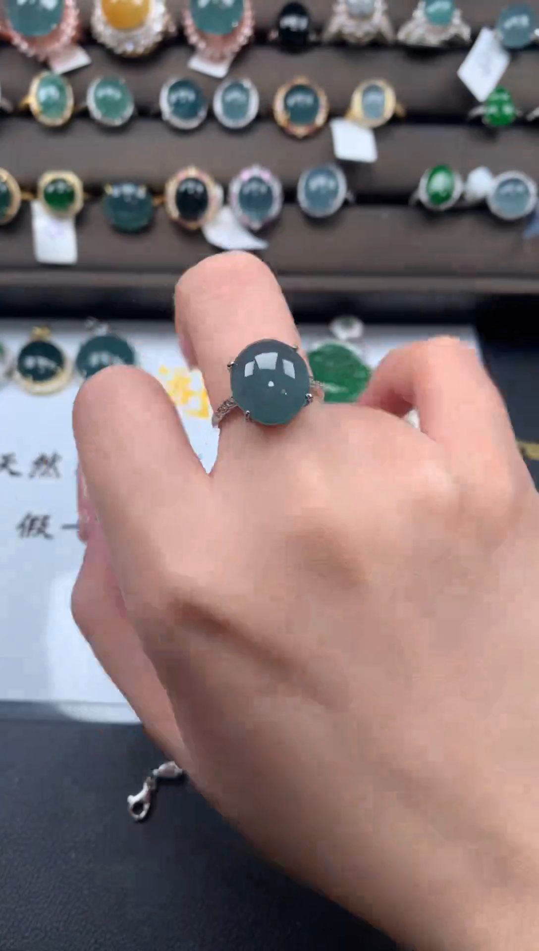 【闪购商品】翡翠戒指银S925镶嵌5214124