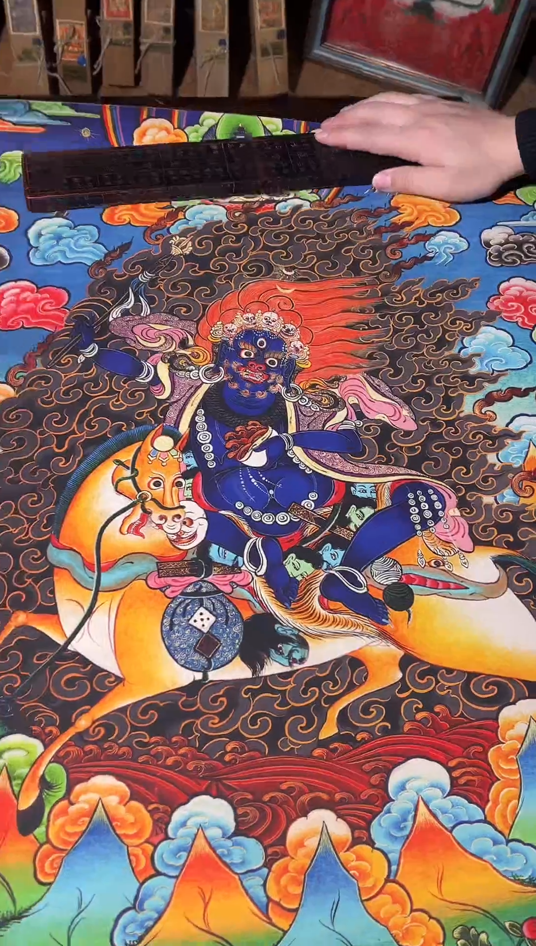 卷轴画菊菊唐卡tk160