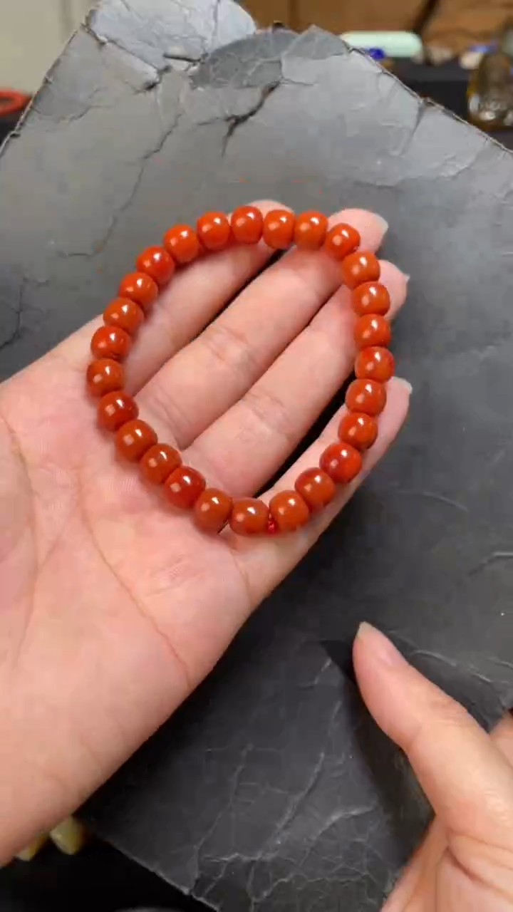 未镶嵌138南红玛瑙手串