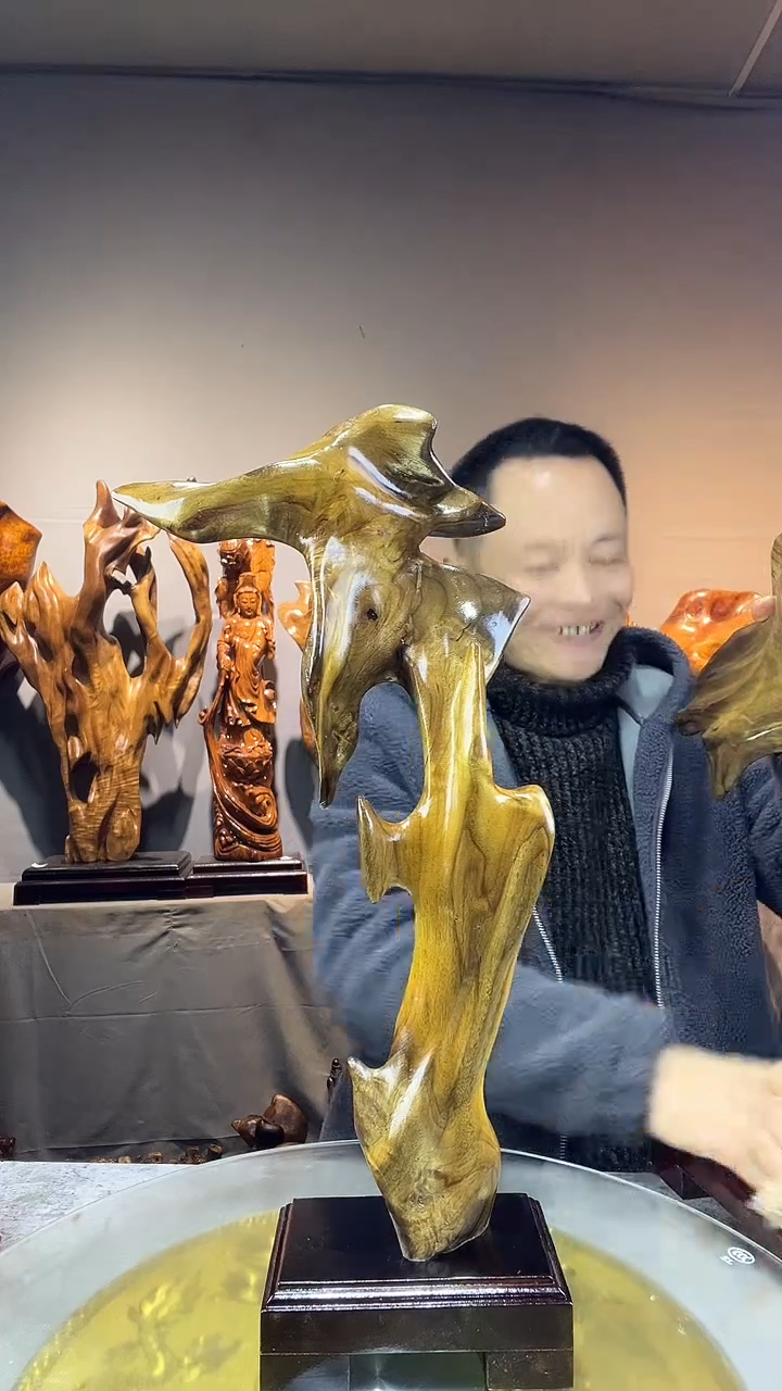 金丝楠广****木小叶桢楠随行摆件27