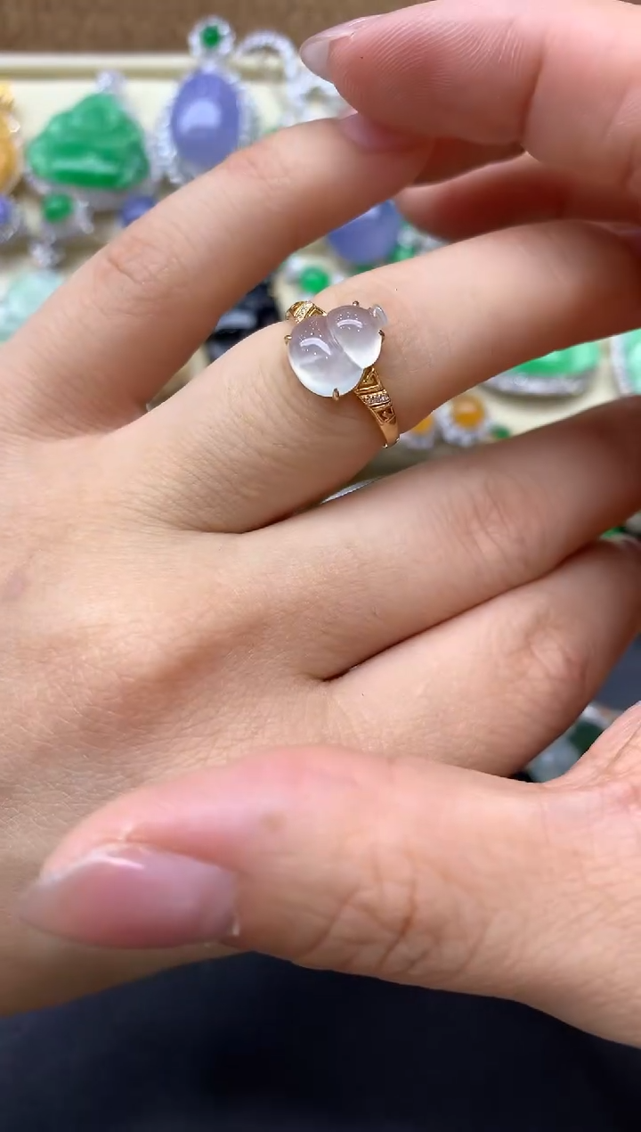 【闪购商品】翡翠戒指18K金镶嵌133-中国好珍宝