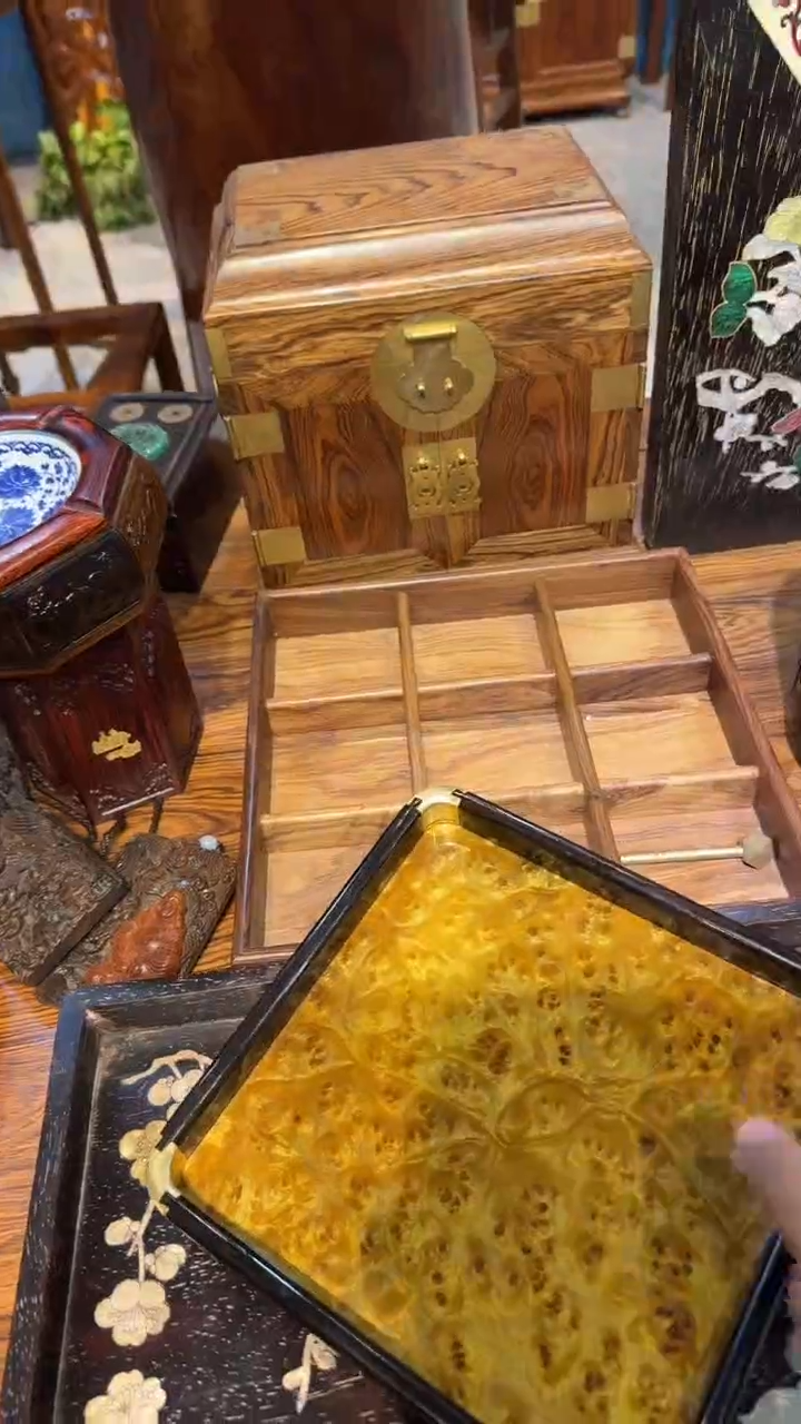 木乌木留疤小方茶盘