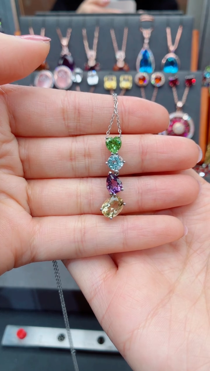 吊坠(不含链)银S925镶嵌水晶许*多水晶吊坠