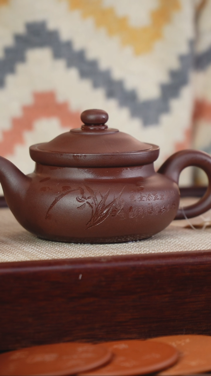 【闪购商品】紫砂茶杯紫砂壶纯手工刻绘