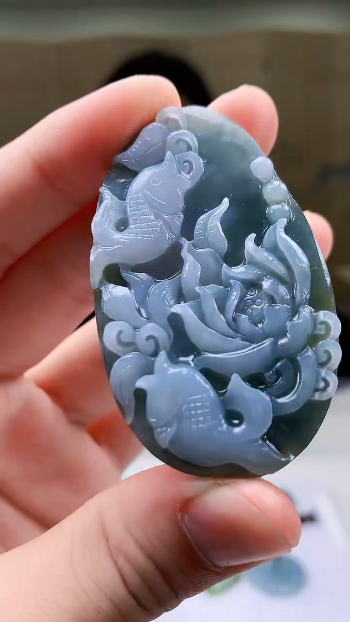 【闪购商品】定制翡翠未镶嵌4829bb-毛货挂件12