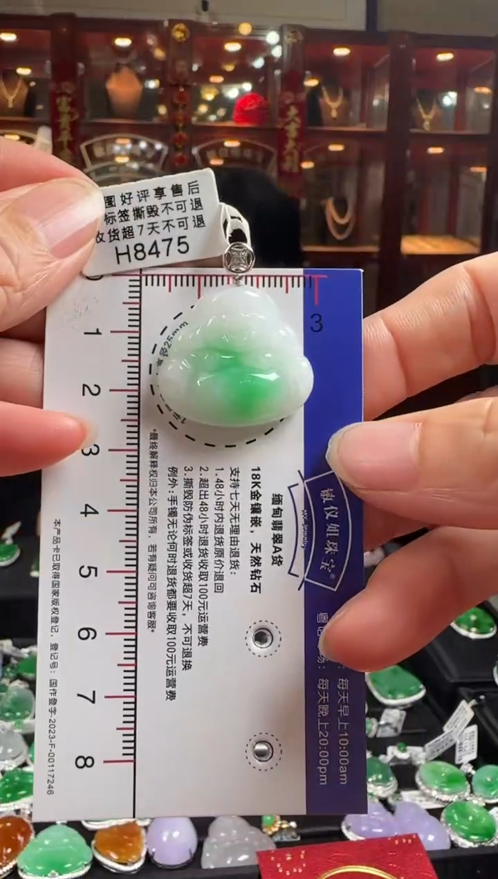 【闪购商品】翡翠颈饰18K金镶嵌H8475佛公