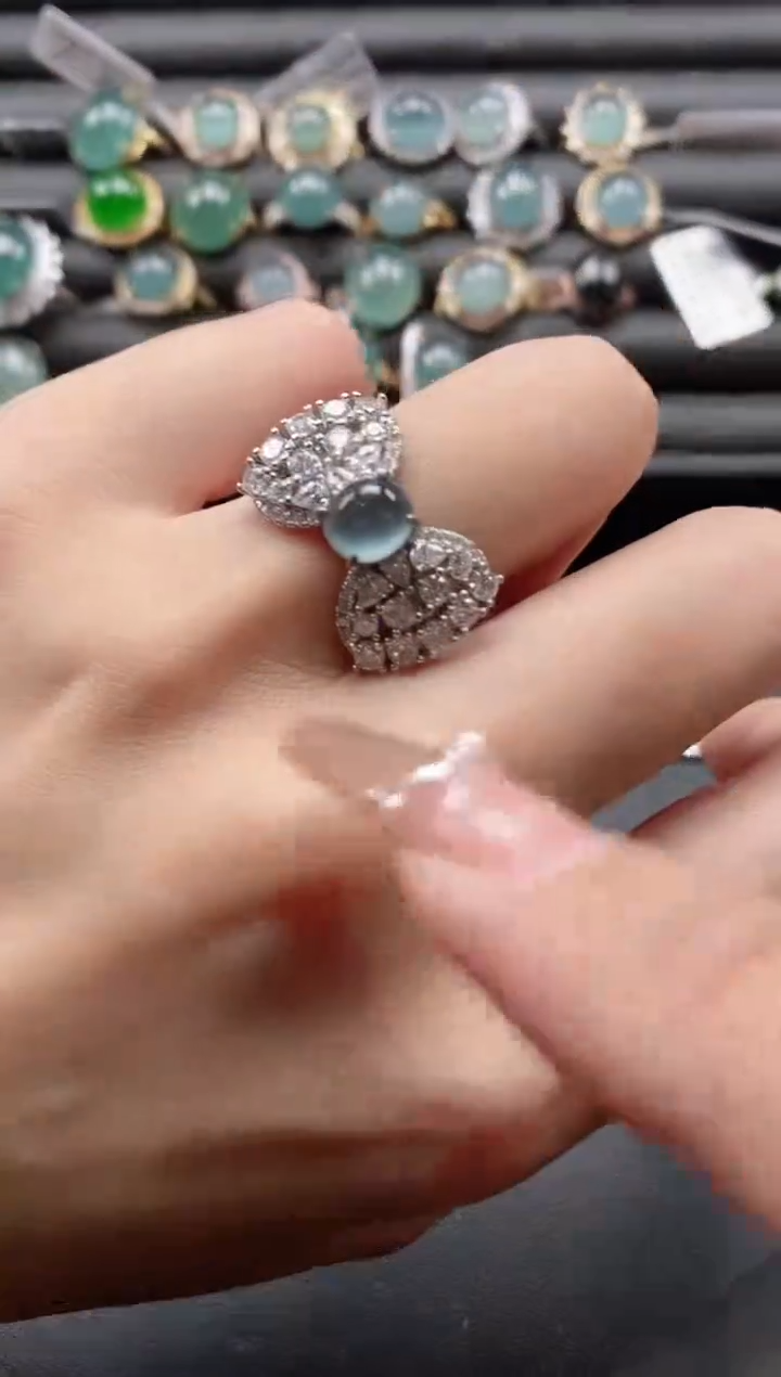 【闪购商品】翡翠戒指银S925镶嵌51511