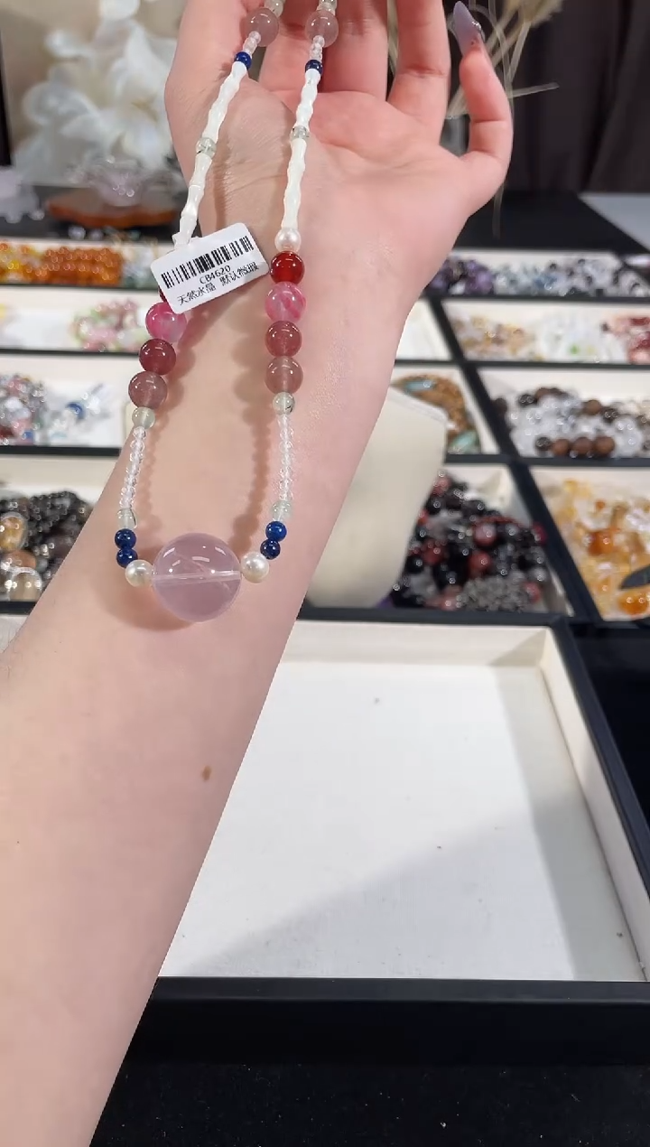 银S925镶嵌手链烟晶CB4620