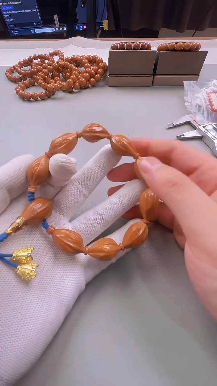 手串/手链橄榄核玩*四花