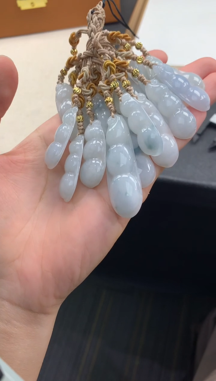 未镶嵌挂件翡翠FC354 翡翠豆子手机挂 多样性发其一
