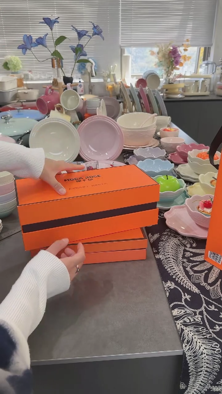 【闪购商品】瓷【春日之约】樱花粉+尼罗蓝对杯礼盒