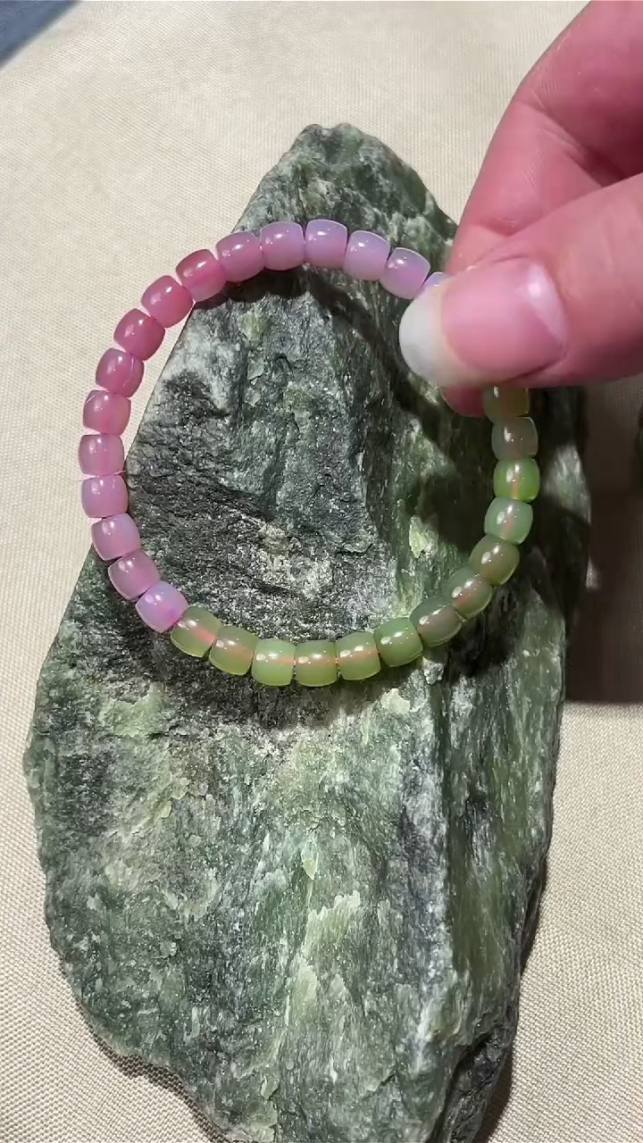 玛瑙/玉髓手链未镶嵌多彩玛瑙玉髓7mm