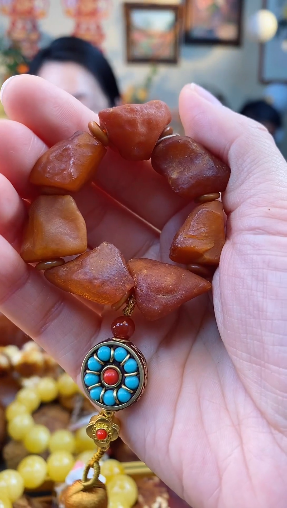 【闪购商品】琥珀手串未镶嵌吊坠