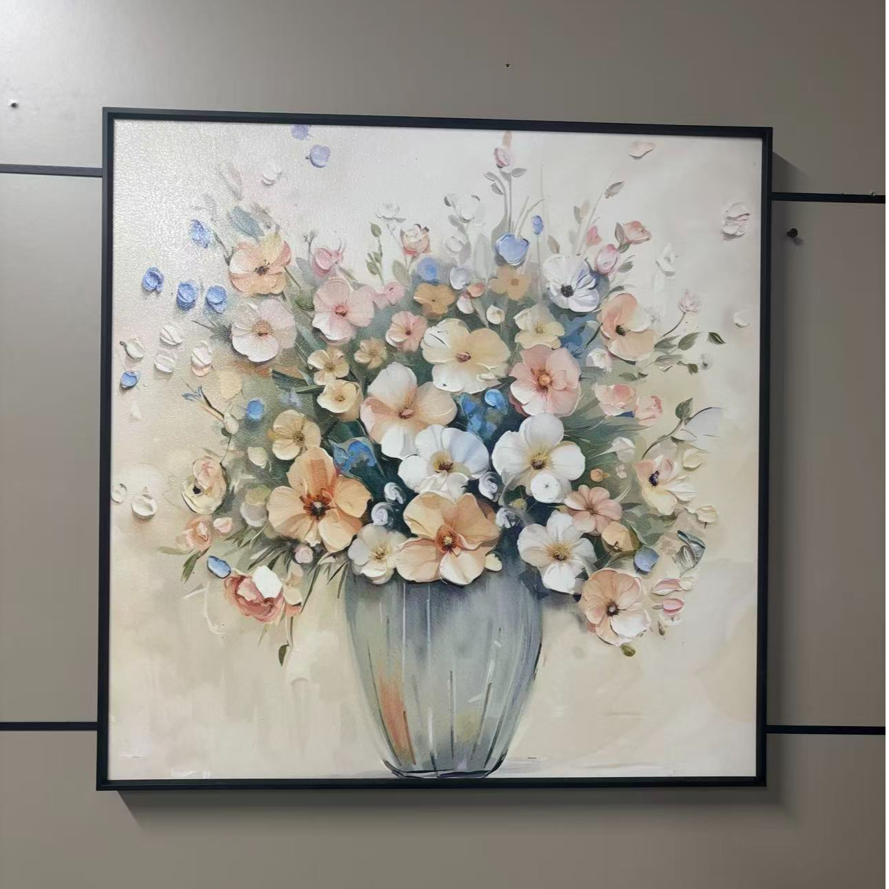 336肌理油画花卉装饰画适合客厅玄关餐厅等空间装饰