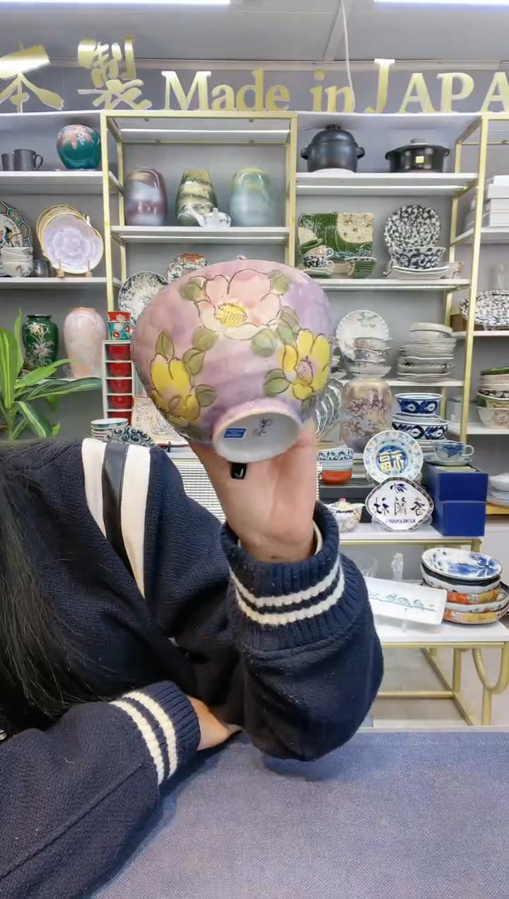 【闪购商品】碗有田烧手绘山茶花饭碗11cm一只