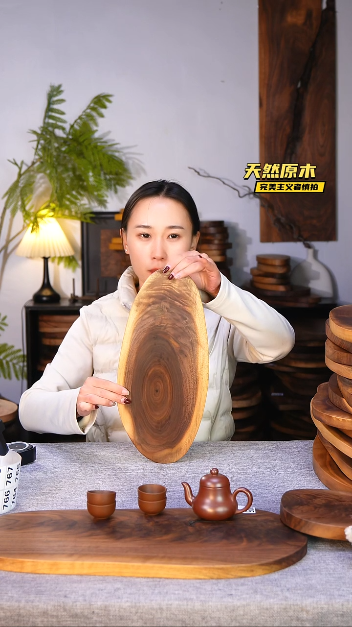 木北美黑胡桃原木.干裂疤结不属于商品质量问题完美主义者慎拍