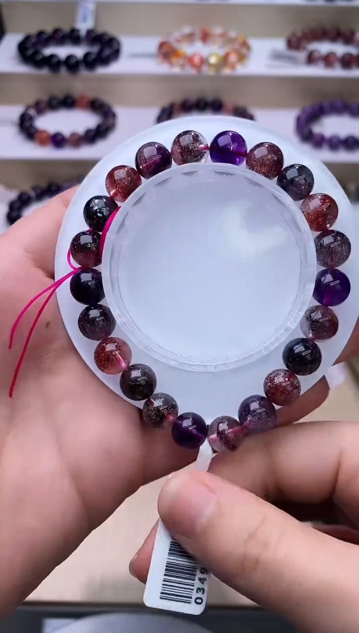 【闪购商品】水晶手链未镶嵌黑加仑超七单圈9m+