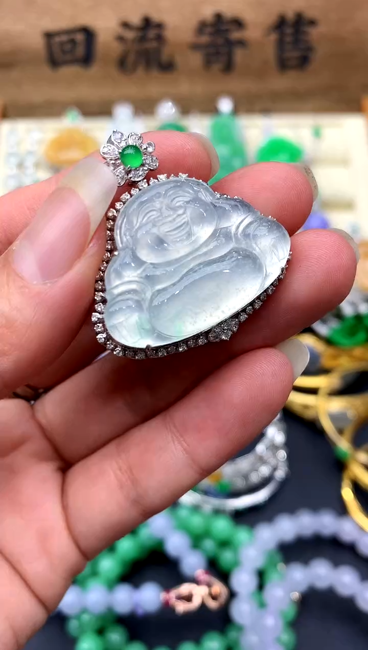 【闪购商品】翡翠颈饰18K金镶嵌580-中国好珍宝