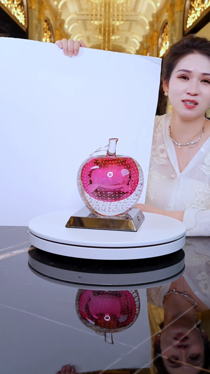 摆件 JY0029-4金红苹果摆件+AJ1619027灯底座摆件