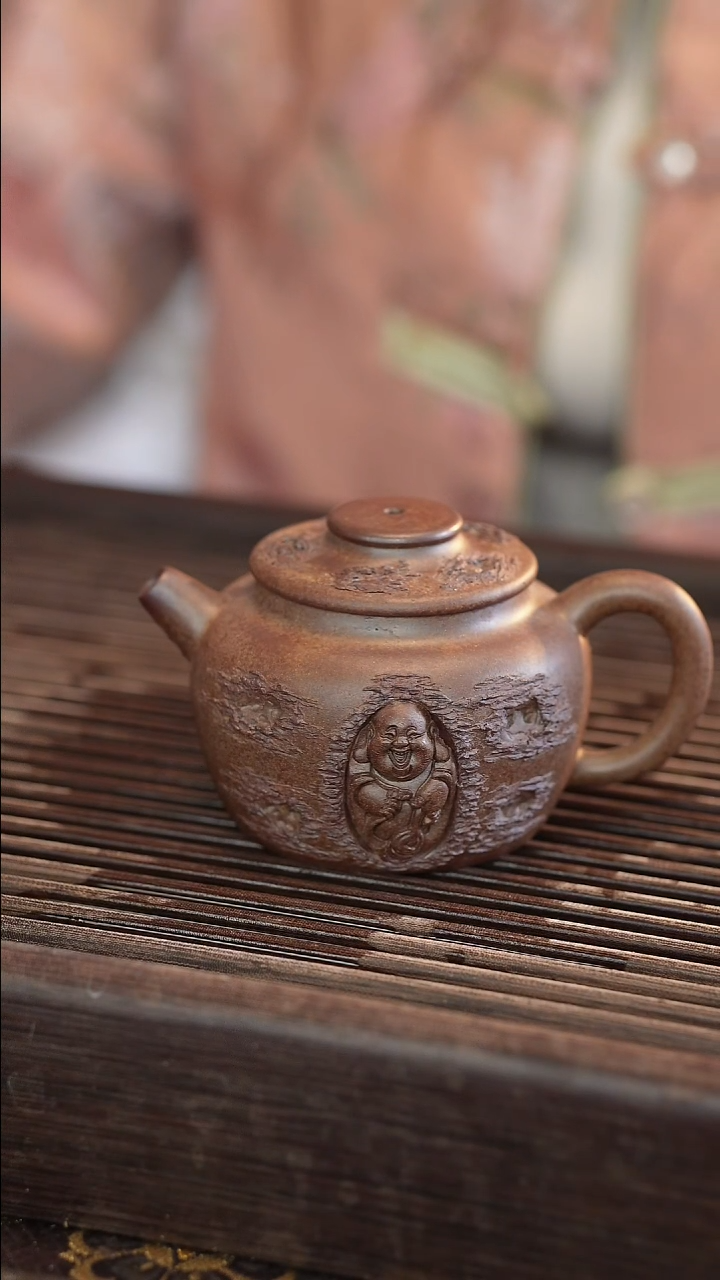 茶壶紫砂原矿手工制作【宽口】180cc