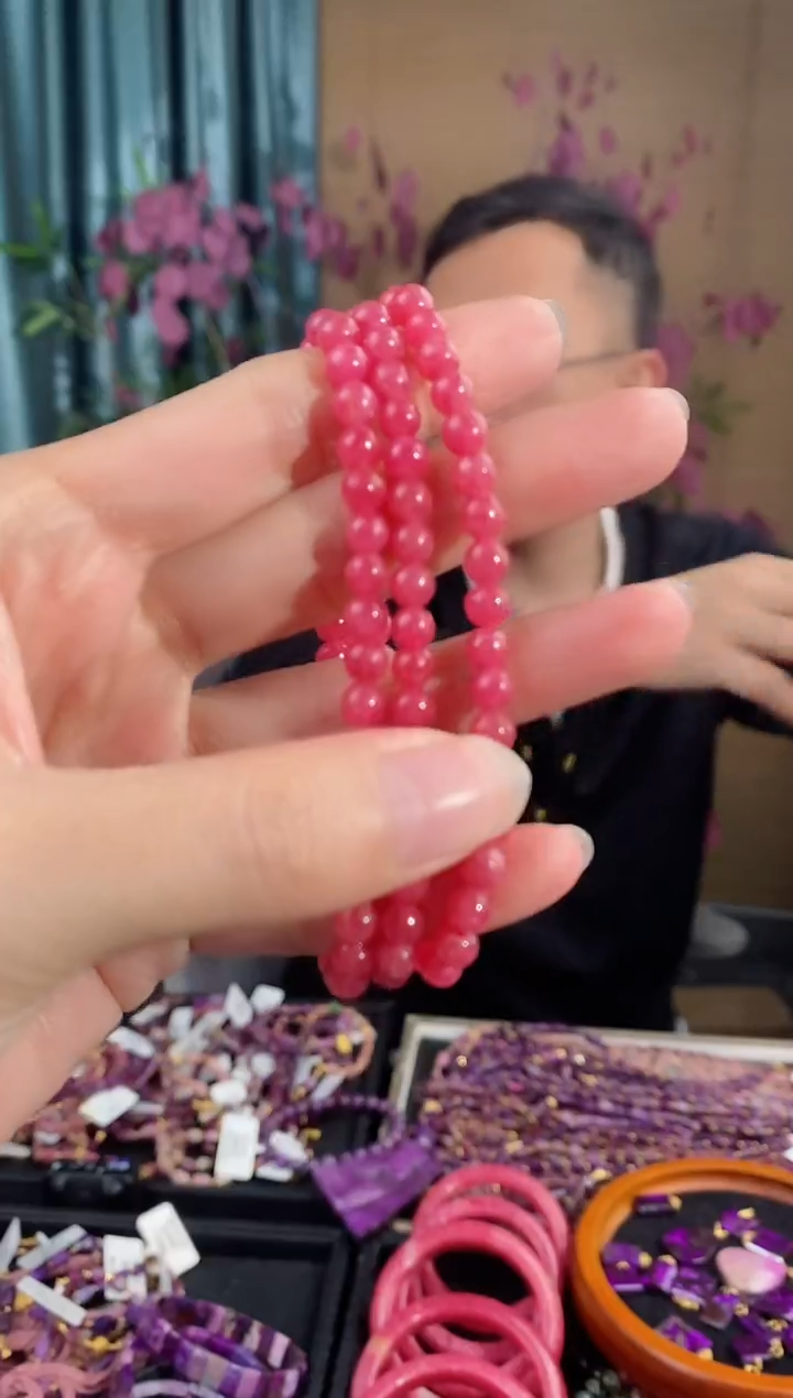 【闪购商品】蔷薇辉石手串未镶嵌904多样性发其一