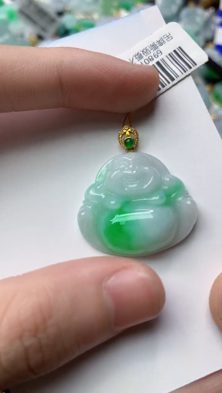 【闪购商品】翡翠颈饰18K金镶嵌46.......