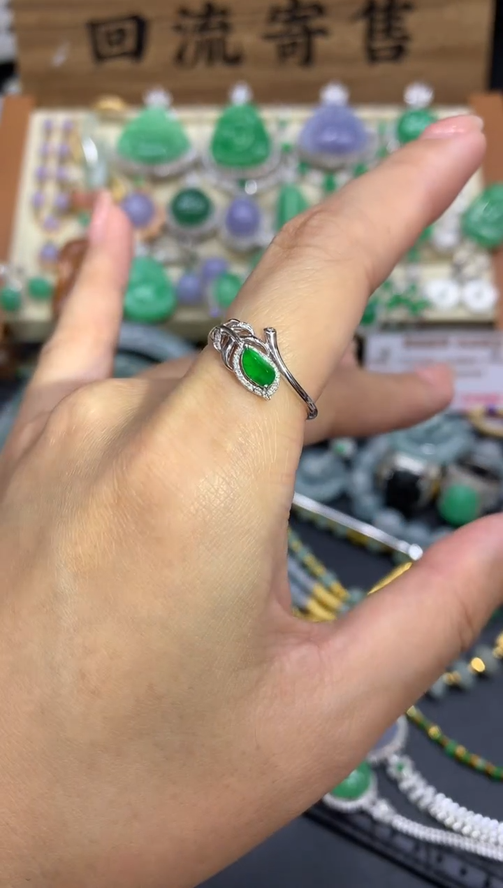 【闪购商品】翡翠戒指18K金镶嵌241-中国好珍宝