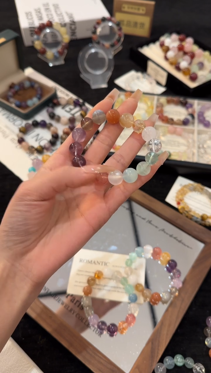 未镶嵌手链水晶绿萤石x3054