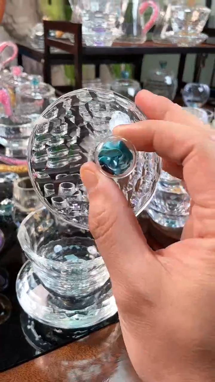 【闪购商品】玺宴新款水晶盖碗绿松石