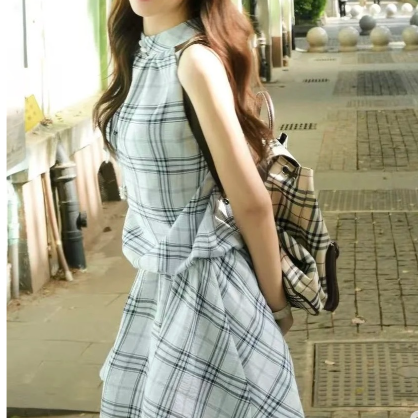 简约高级感格纹小背包 BB-35
