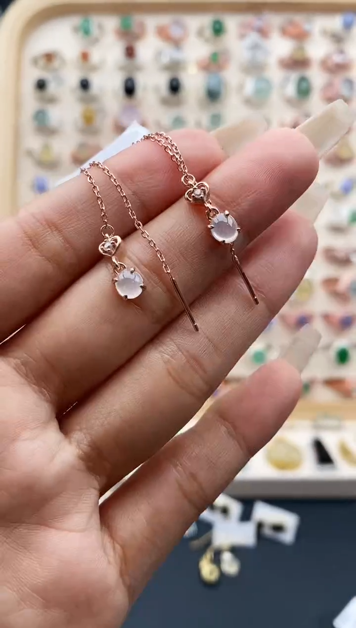 【闪购商品】翡翠戒指银S925镶嵌缅甸天然A货翡翠222   1-3