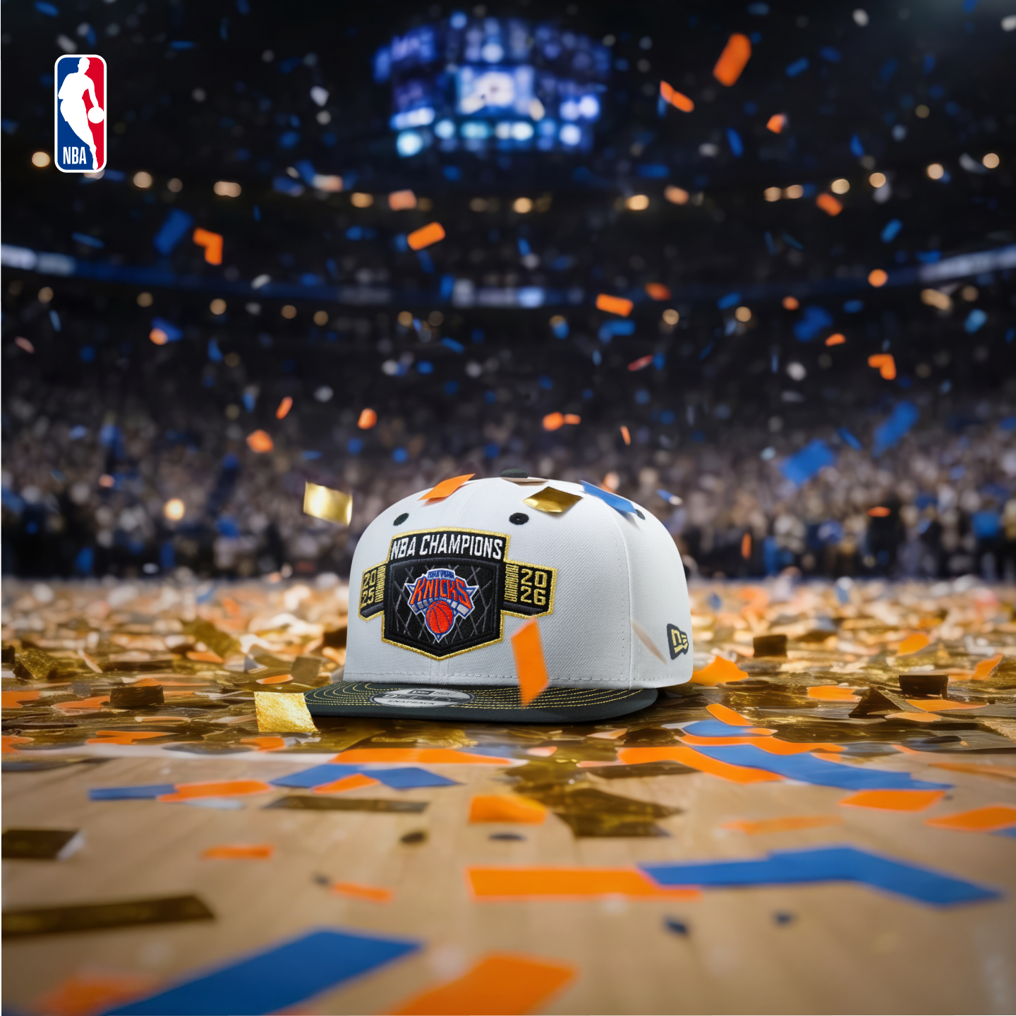 【总冠军纪念】NBA官方NewEra25-26赛季纽约尼克斯总冠军系列平檐帽