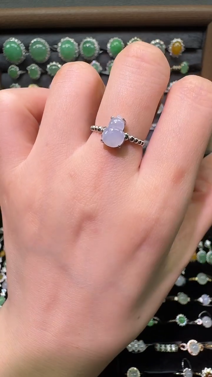 银S925镶嵌戒指翡翠戒指27