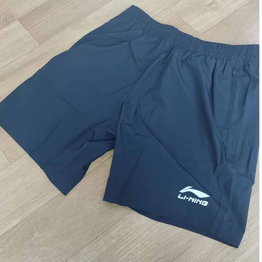 ZC  B703 李宁 黑色运动短裤