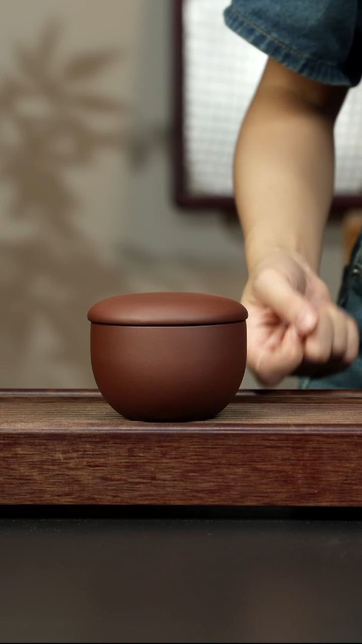 紫砂茶叶罐底槽清 栗子茶叶罐