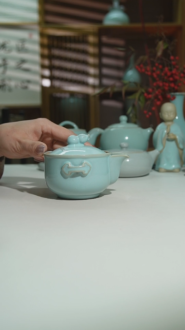 珑匠天青手抓壶二级安全包装