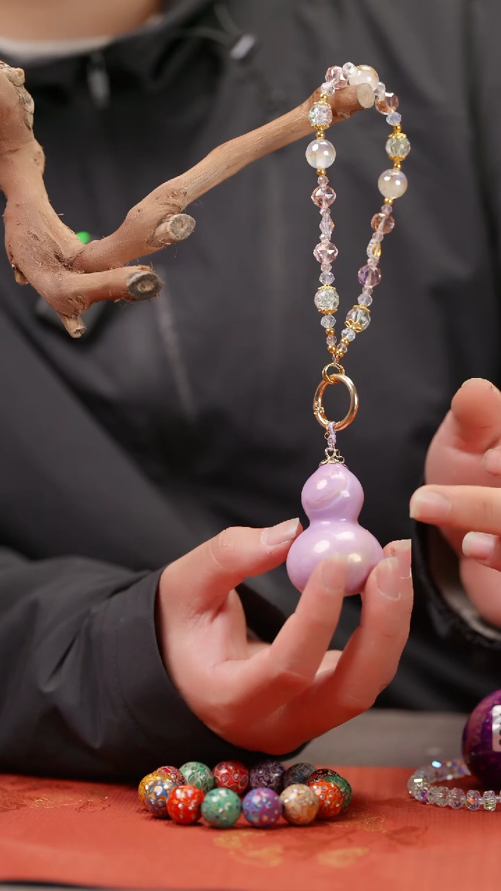 1239大漆葫芦手捻车挂脖挂摆件