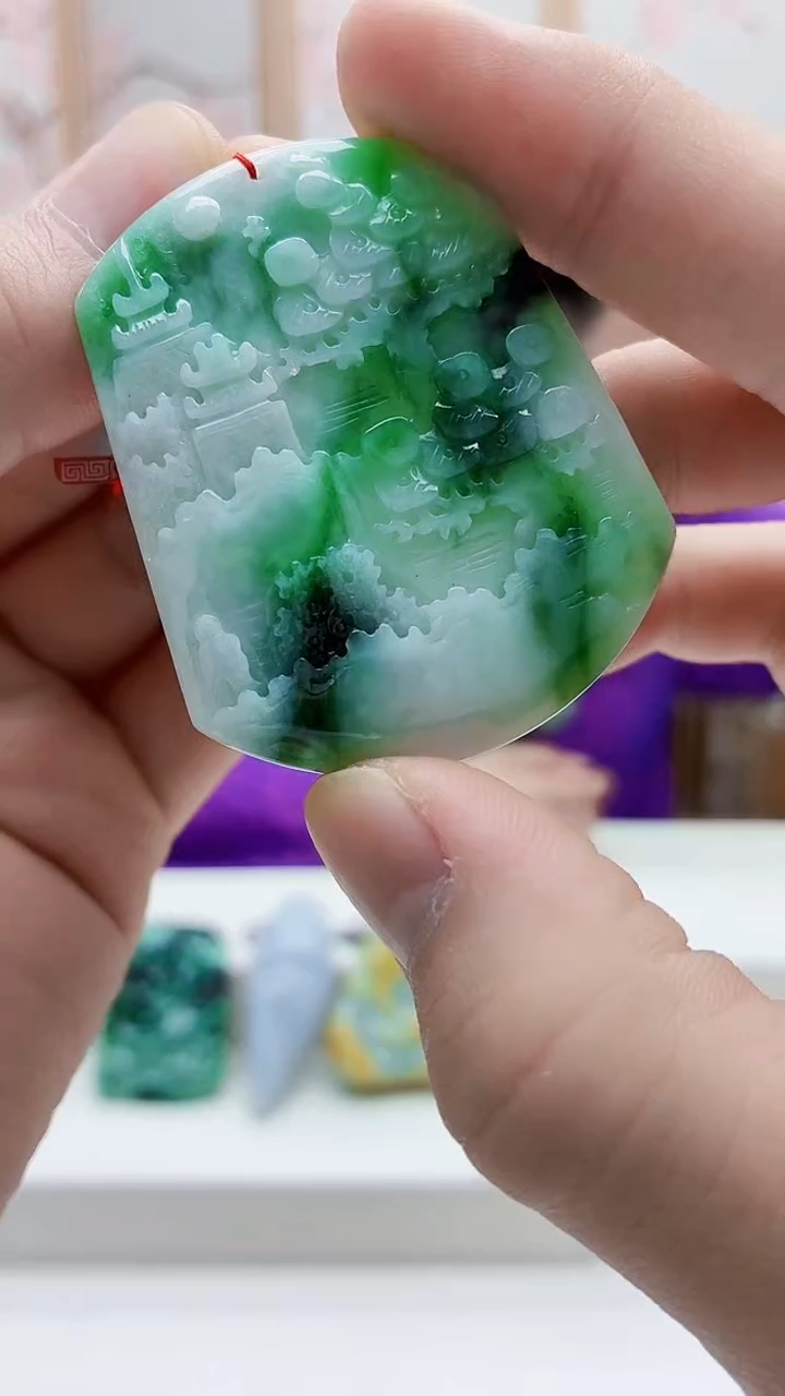 未镶嵌定制翡翠4852bb-毛货挂件47