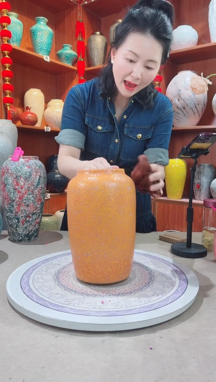 瓶陶瓷花瓶 无花 微瑕a527 