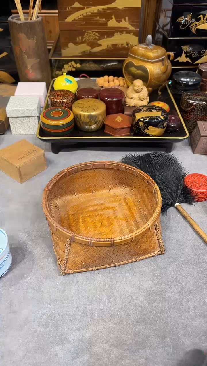 竹篓大漆漆器大漆漆器