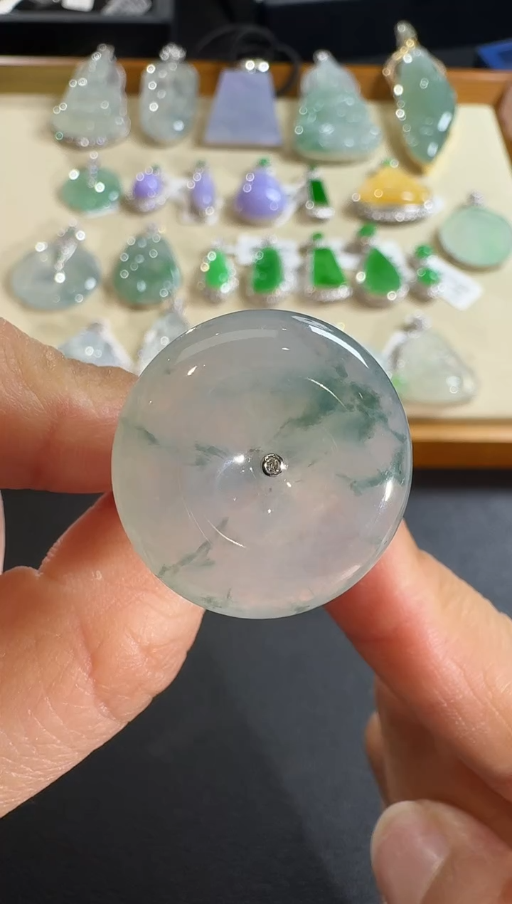 【闪购商品】翡翠戒指18K金镶嵌【源头工厂】钻石镶嵌