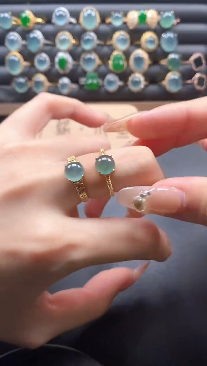 银S925镶嵌戒指翡翠51151