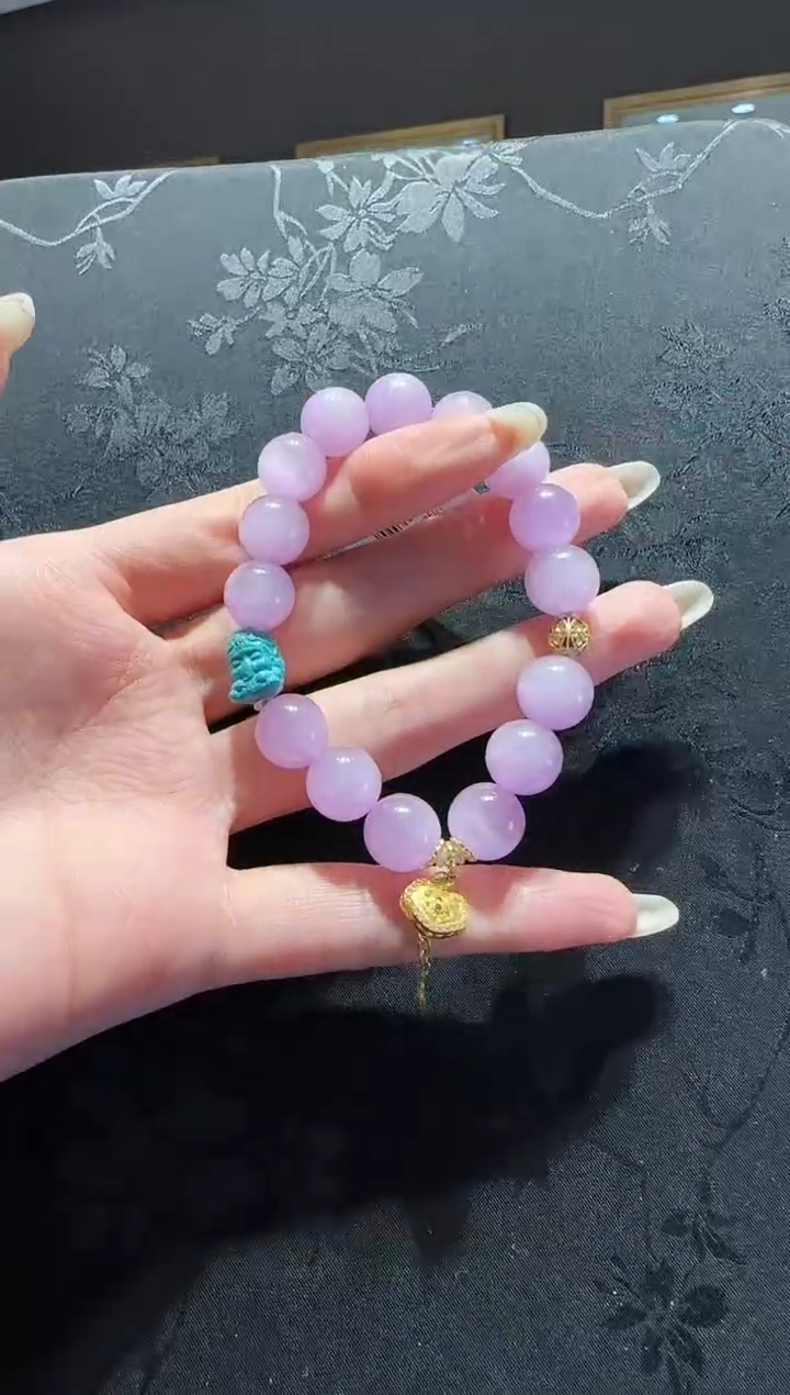 【闪购商品】锂辉石手串未镶嵌紫锂辉手串设计款