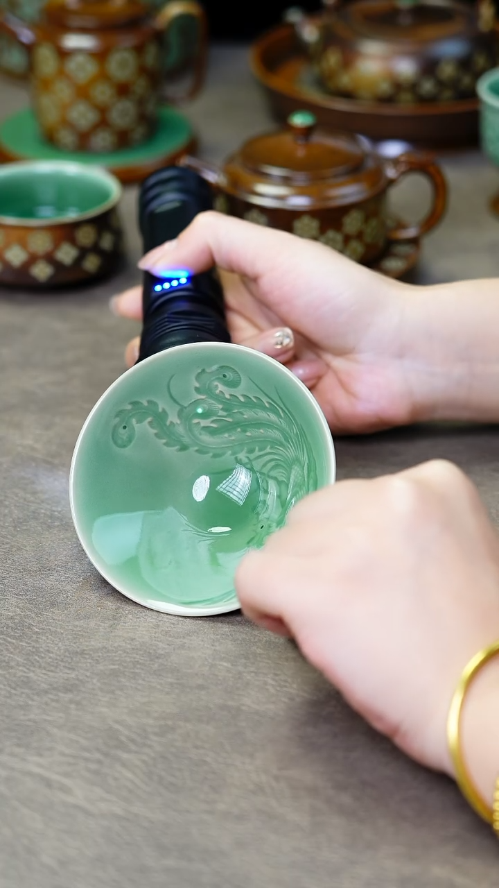 【闪购商品】龙泉青瓷梅子青手工主人杯